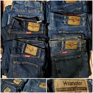 5 Pair Mens Wrangler Levis Jeans Lot. NWOT